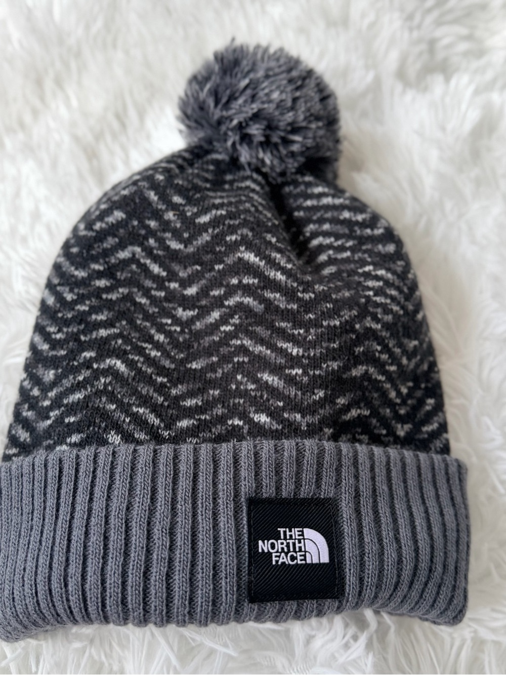 The North Face Toddler Gray Pom Beanie